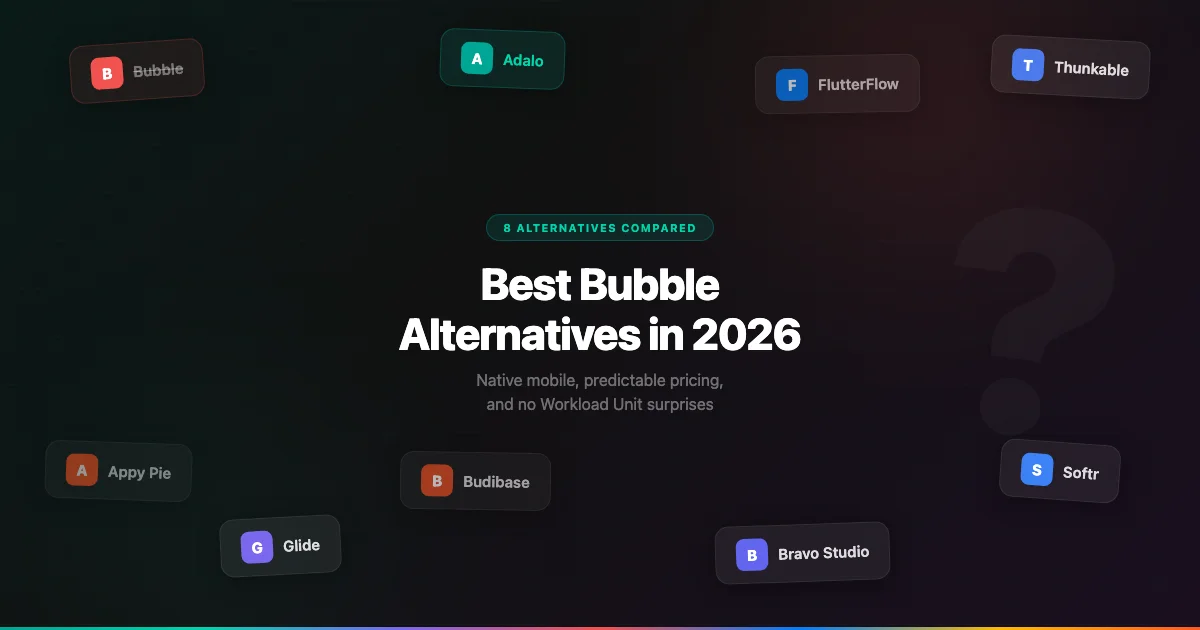 As 8 melhores alternativas ao Bubble em 2026