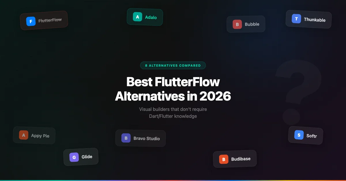 As 8 melhores alternativas ao FlutterFlow em 2026