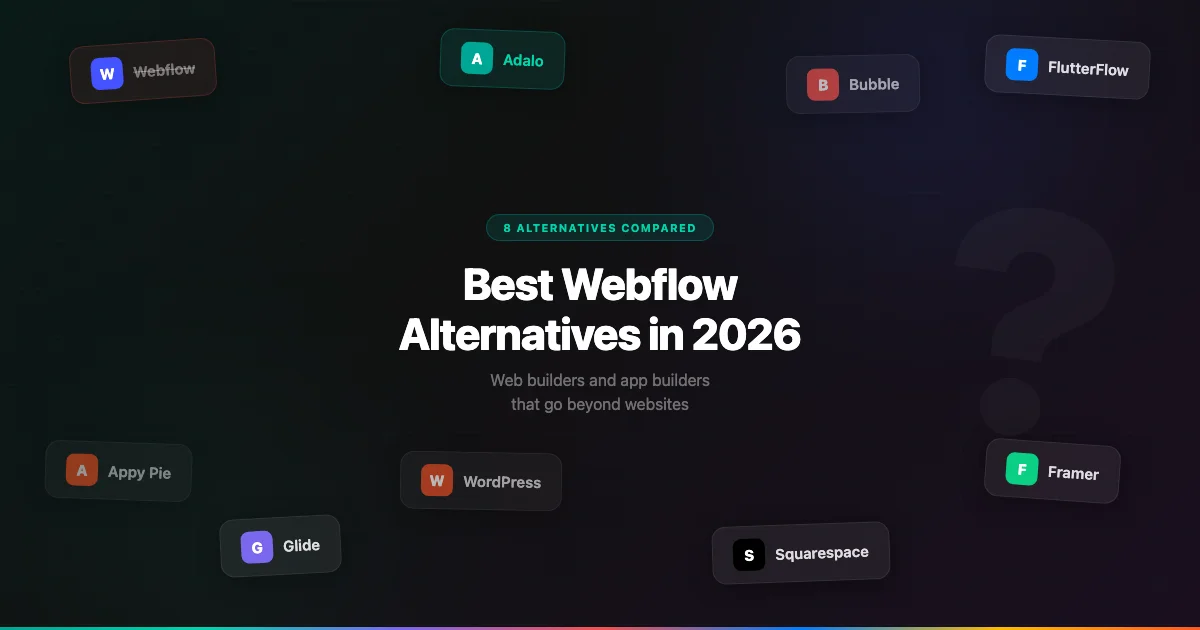 As 8 melhores alternativas ao Webflow em 2026