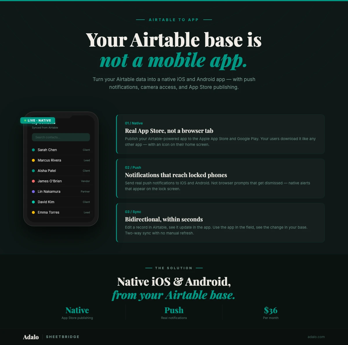 Transforme sua base do Airtable em um aplicativo móvel nativo