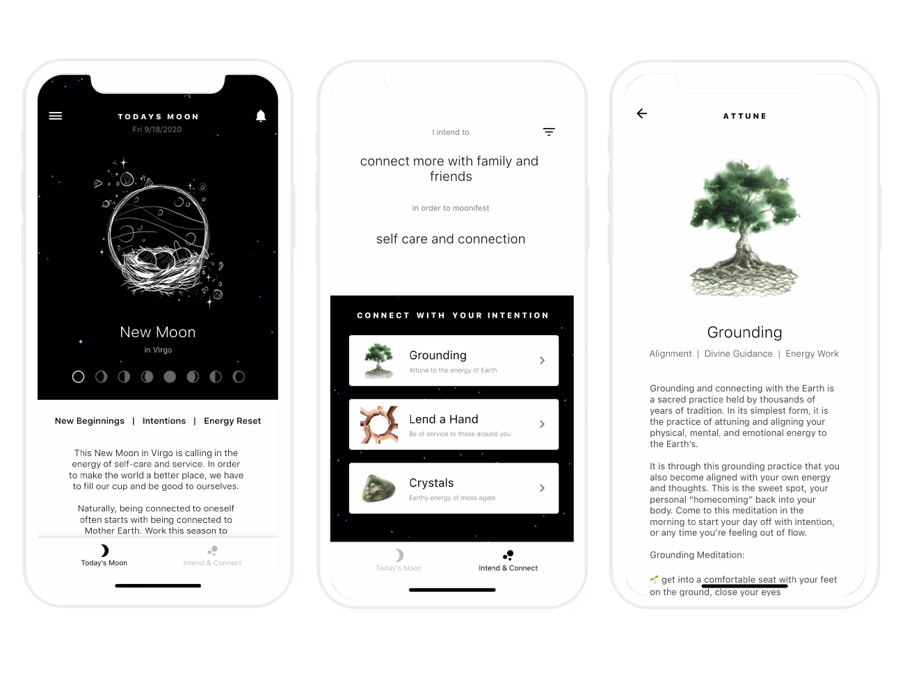 Captura de tela do aplicativo Moonifest — desenvolvido com o Adalo