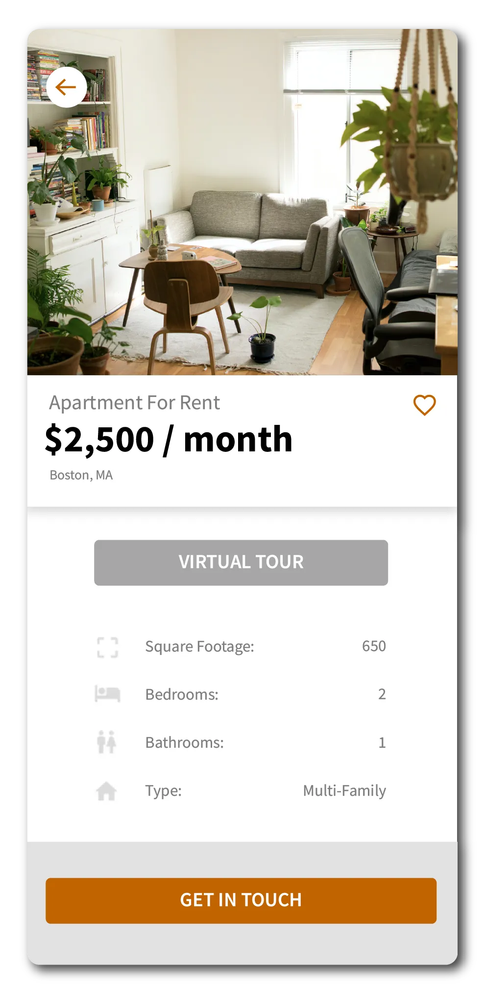 Aplicativo imobiliário desenvolvido com o Adalo