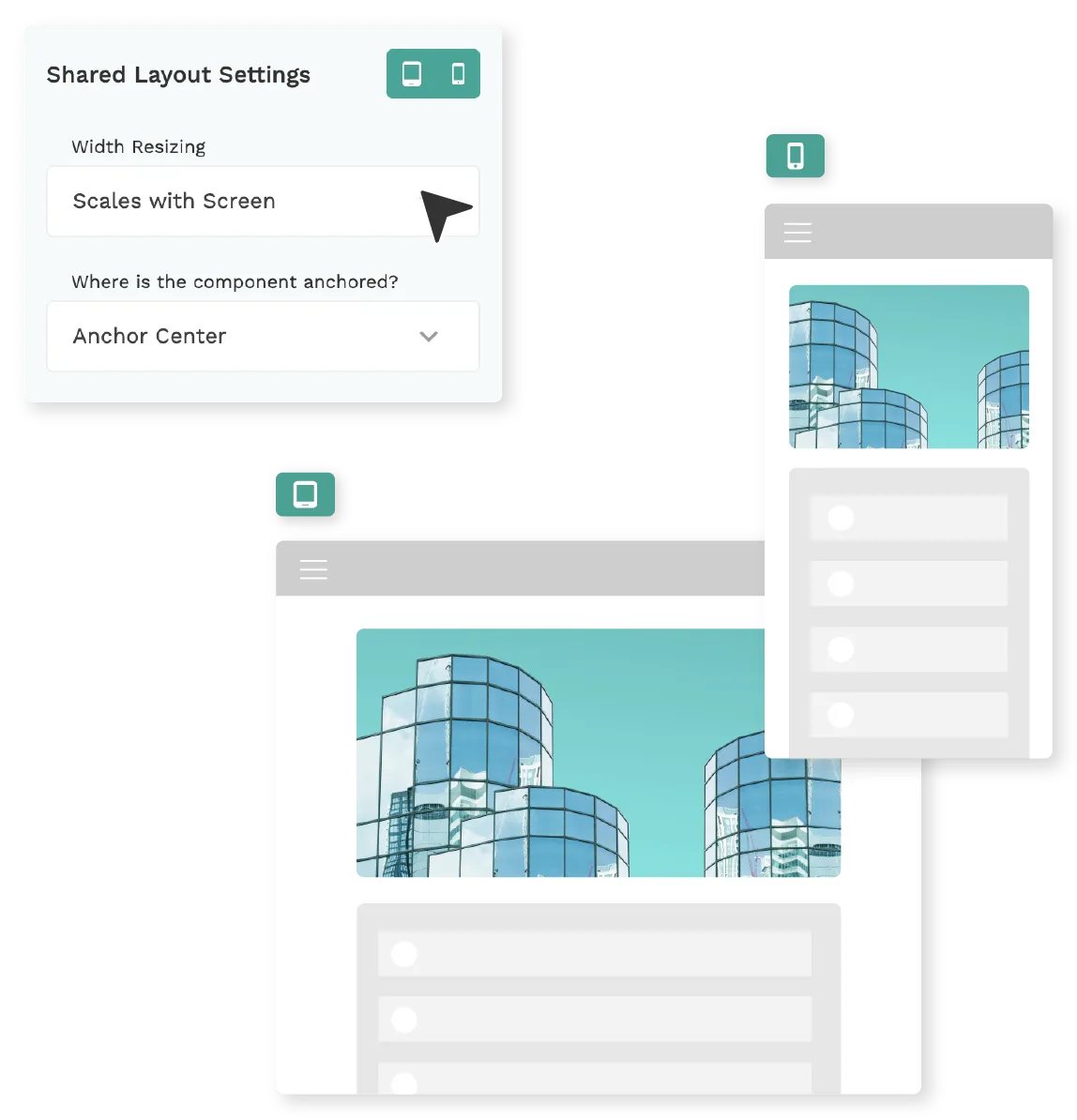Definir convenientemente o layout compartilhado