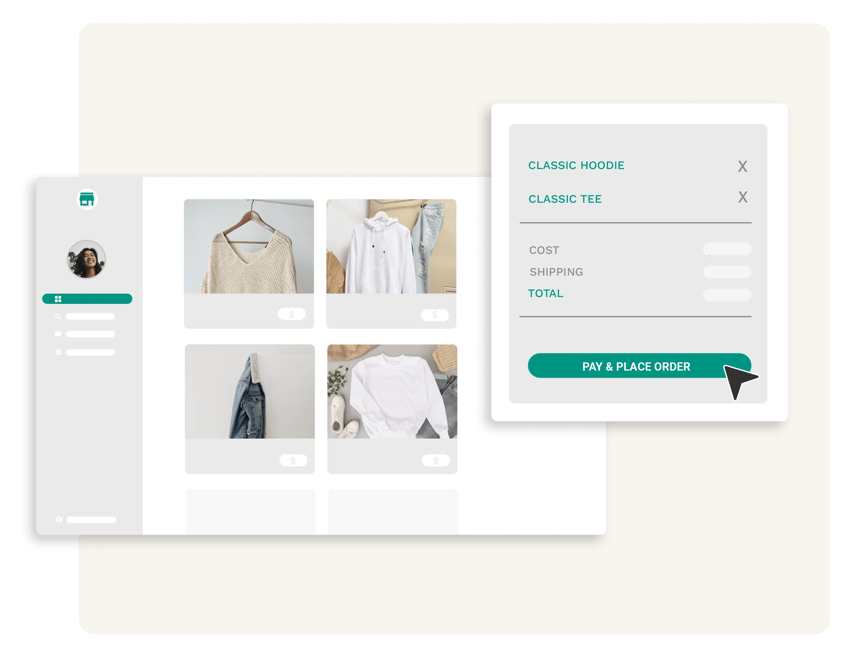 Compras fáceis no aplicativo