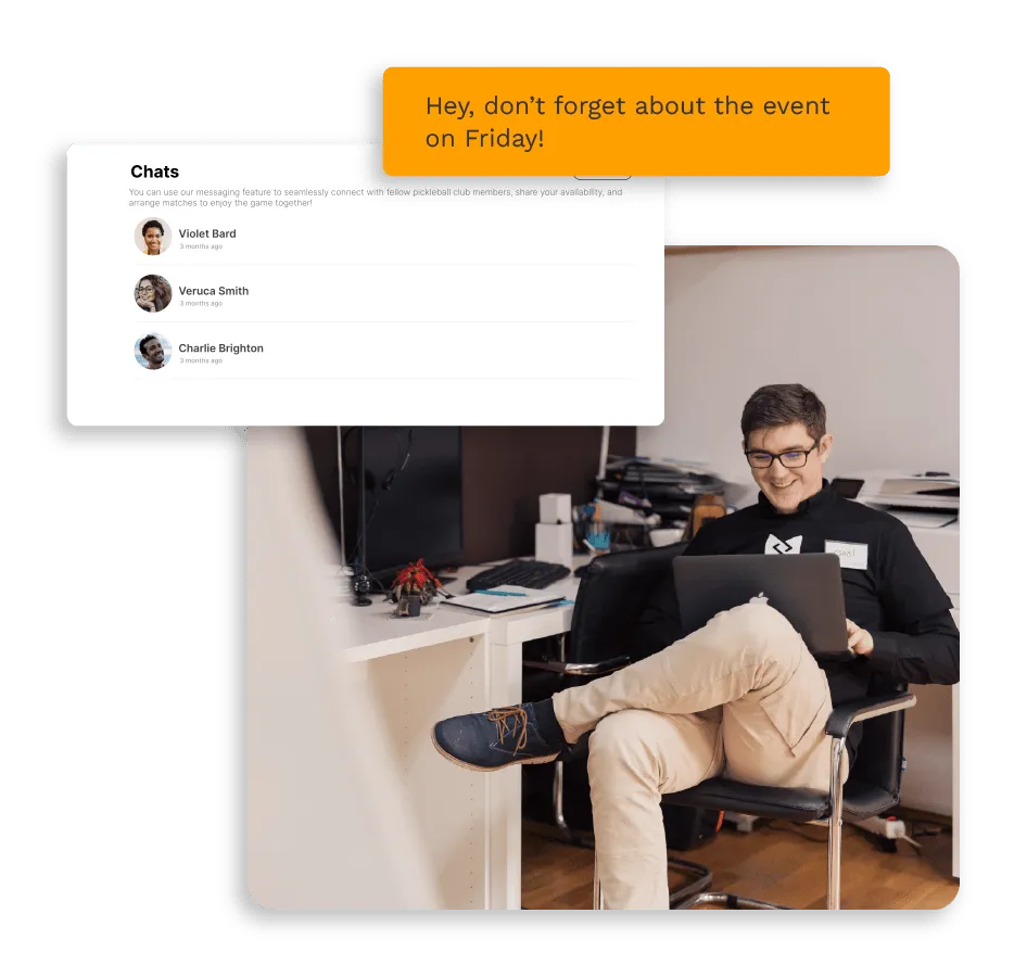 Envie uma mensagem para seu membro da comunidade