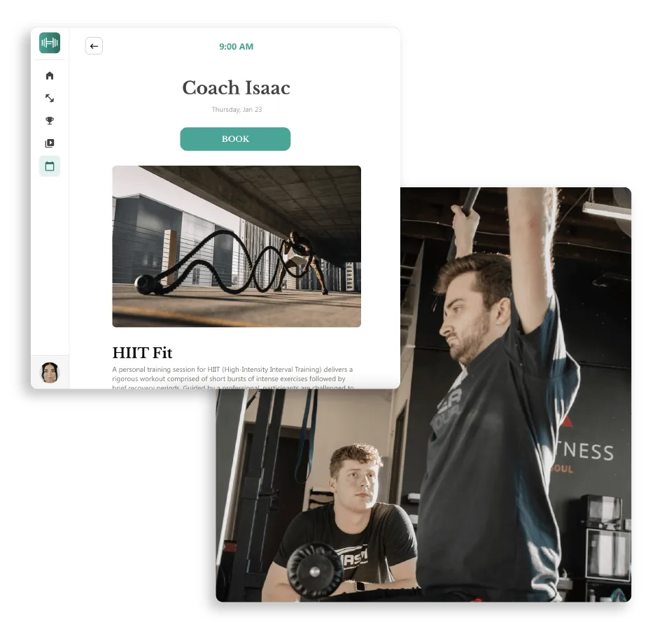 Agende seus clientes de treinamento pessoal