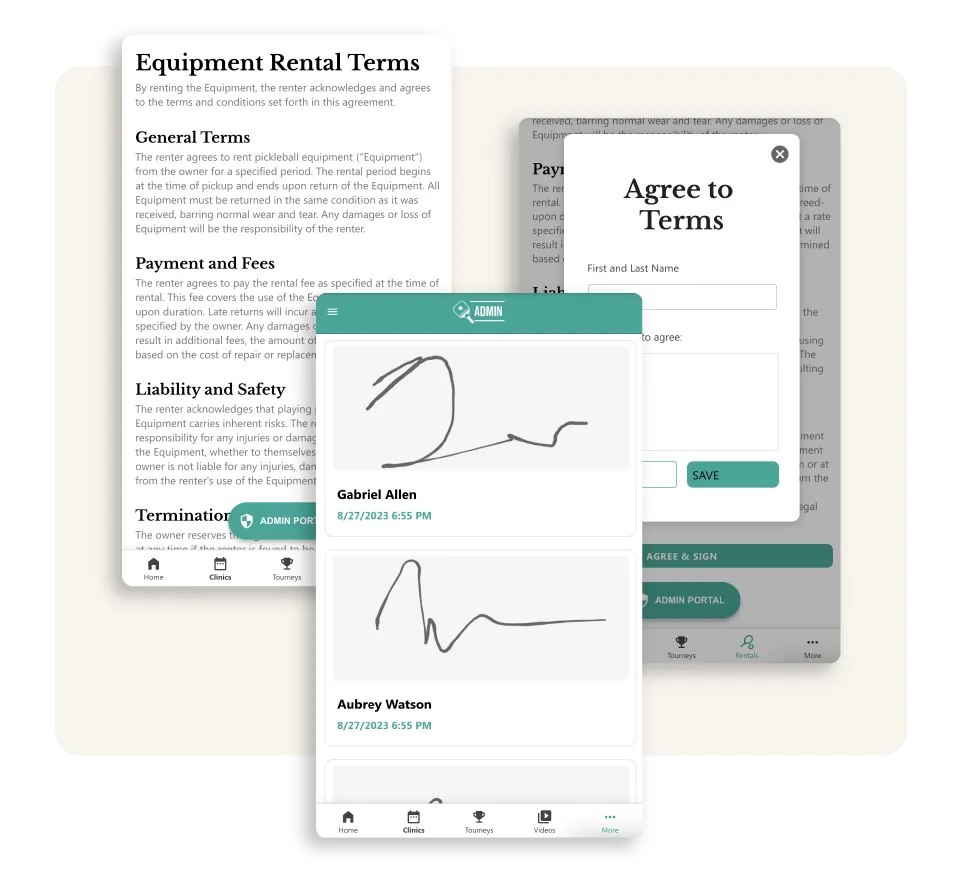 Use a imagem do aplicativo de bloco de assinatura on-line