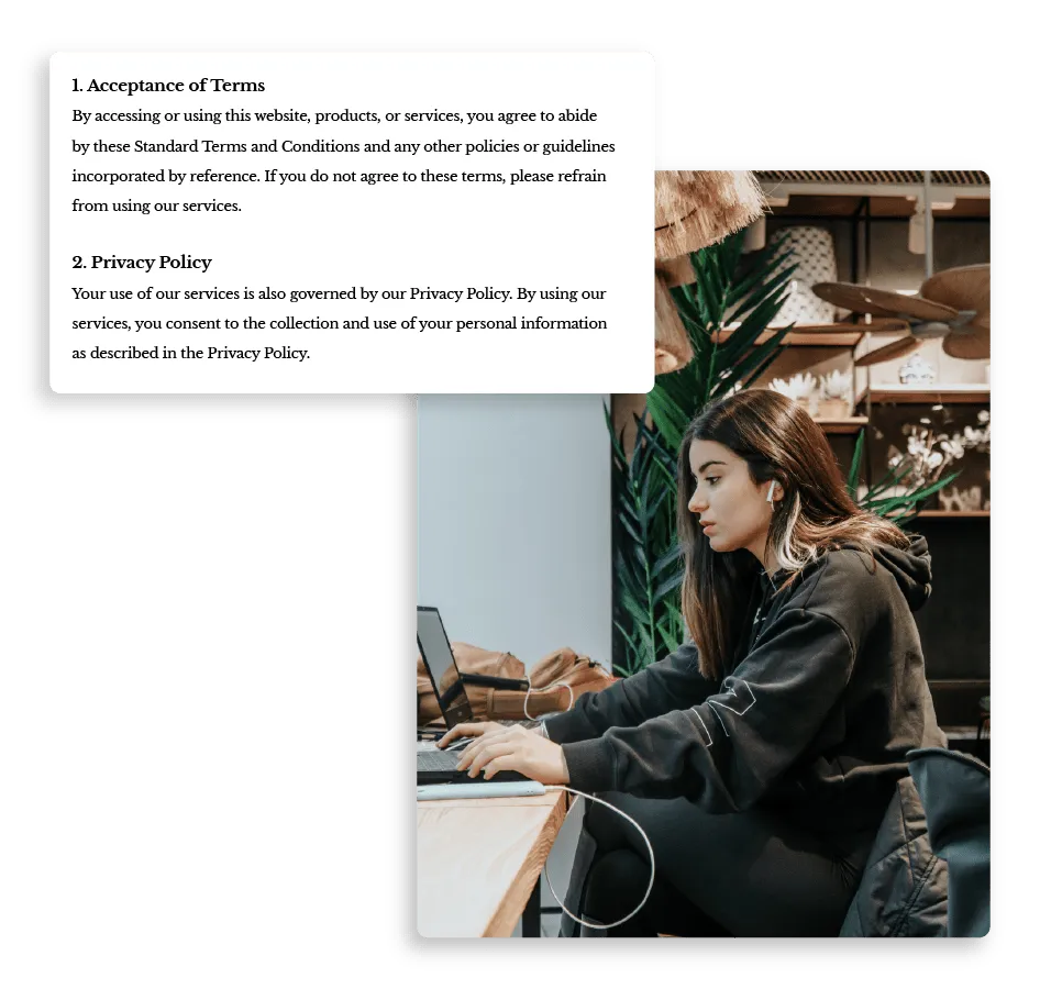 Termos e condições de exibição