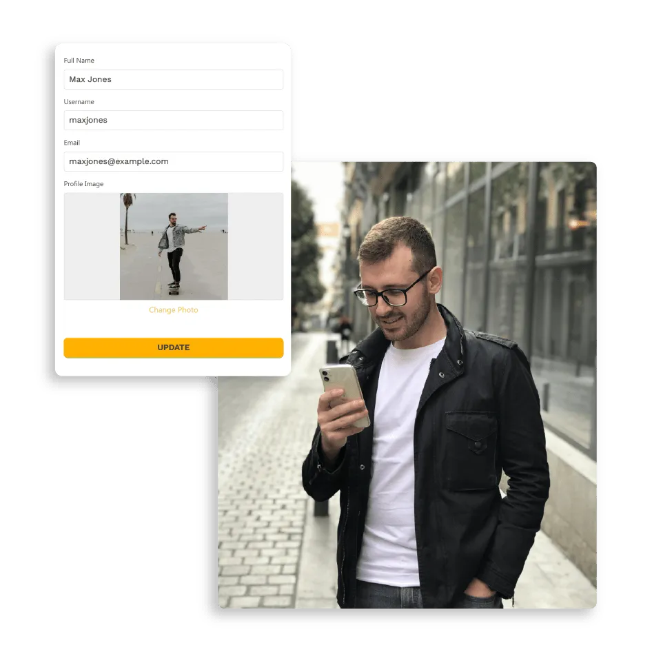Permitir que o usuário atualize seus perfis