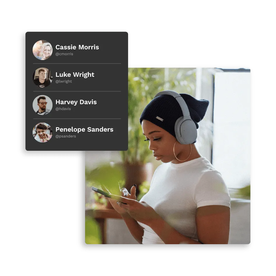 Veja rapidamente todos os usuários para interagir mais