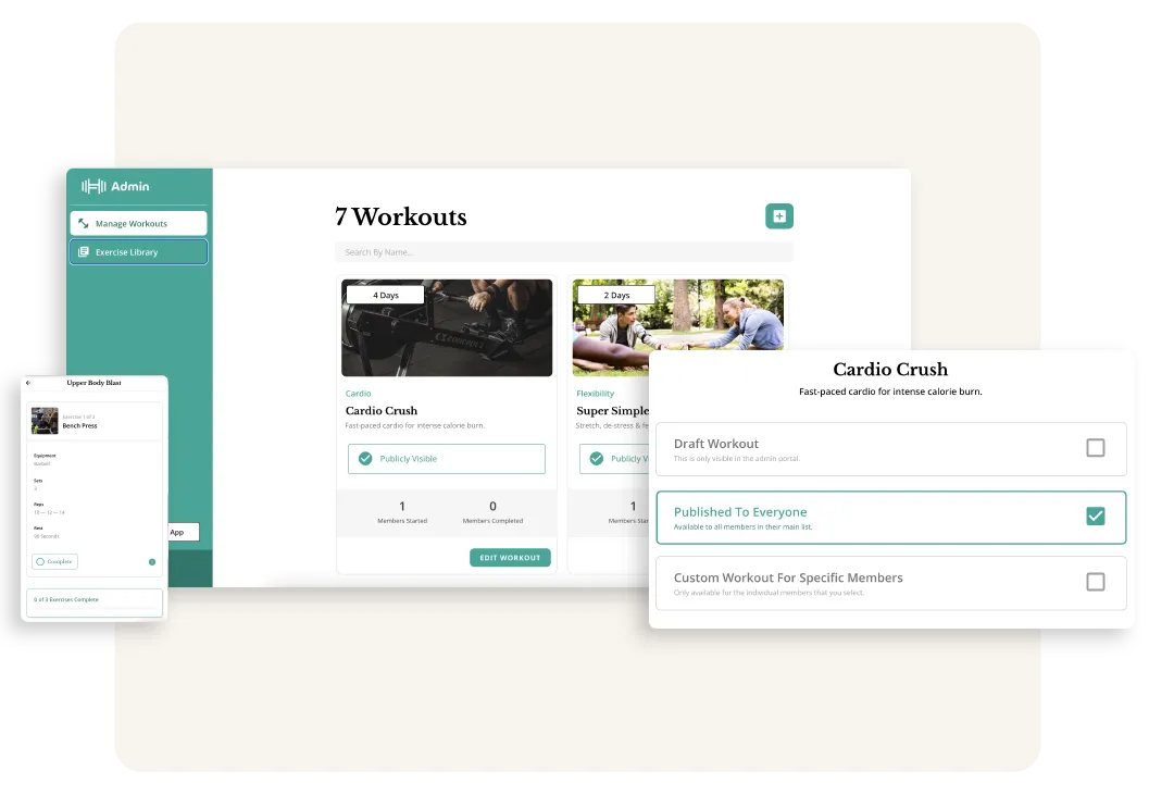 Aplicativo de usuário e administrador para todos os tamanhos de tela Imagem