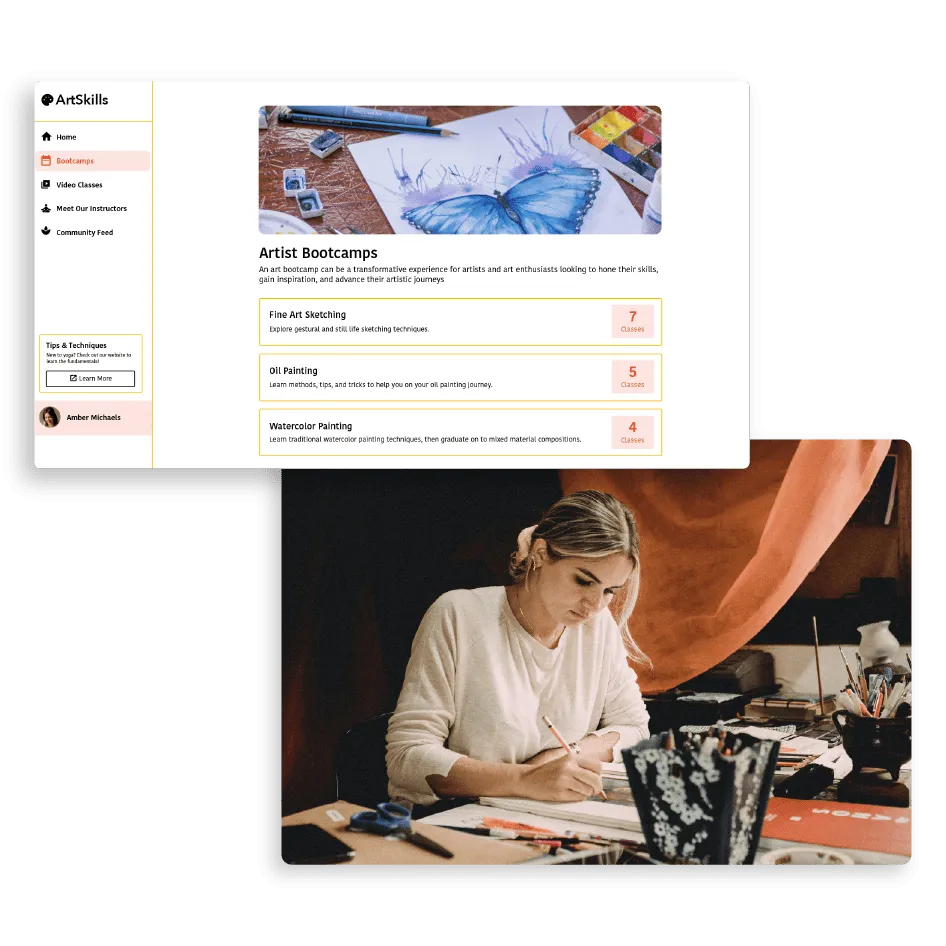 Reserve mais Bootcamps para o seu negócio de arte