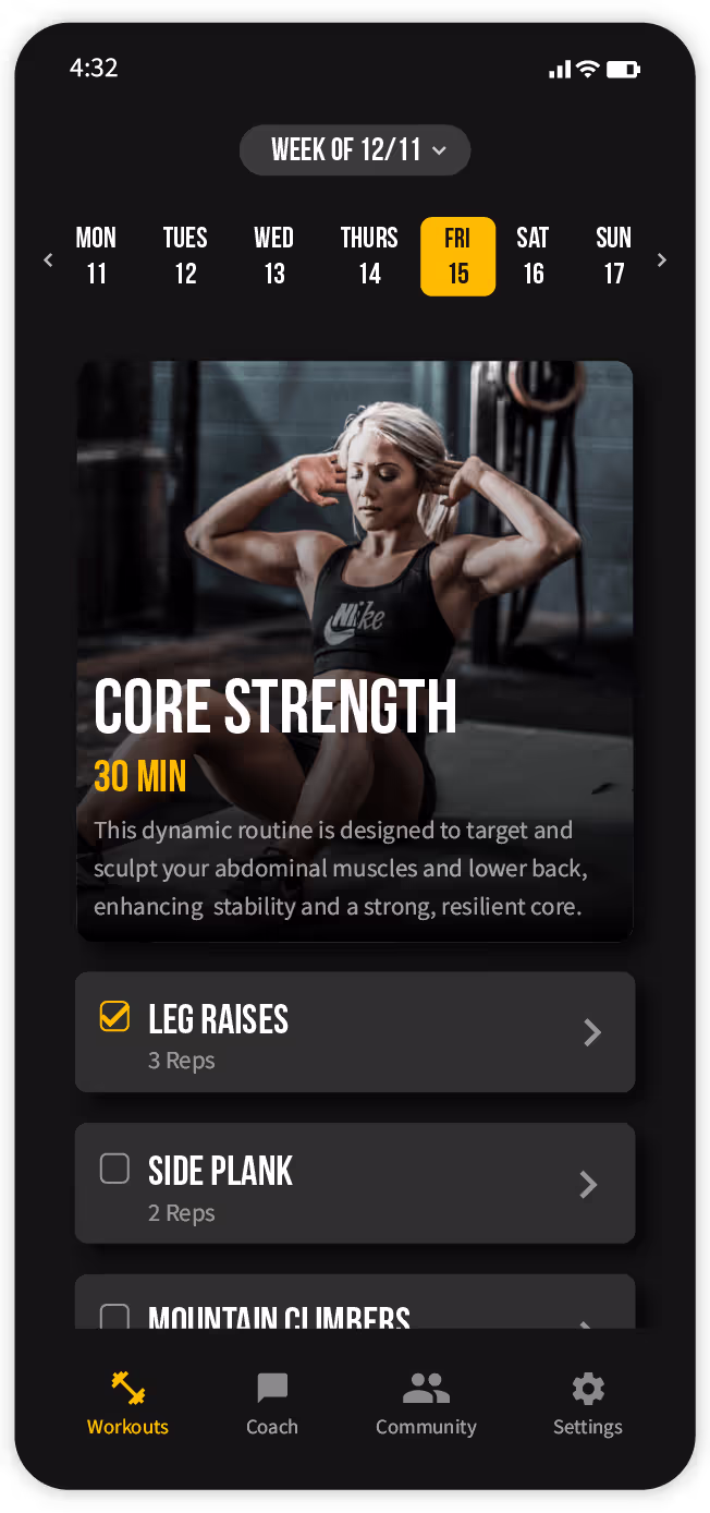 Aplicativo de condicionamento físico