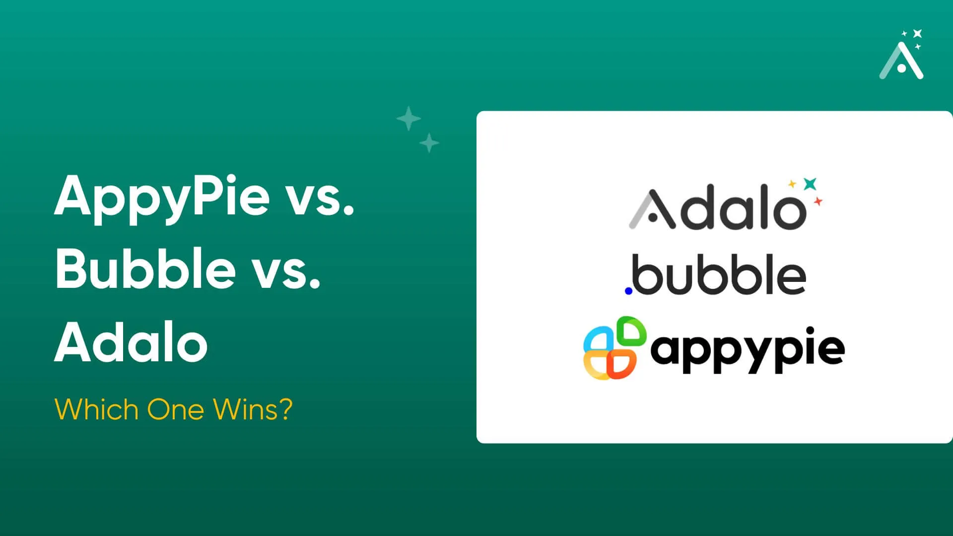 AppyPie vs. Bubble vs. Adalo: qual deles ganha?