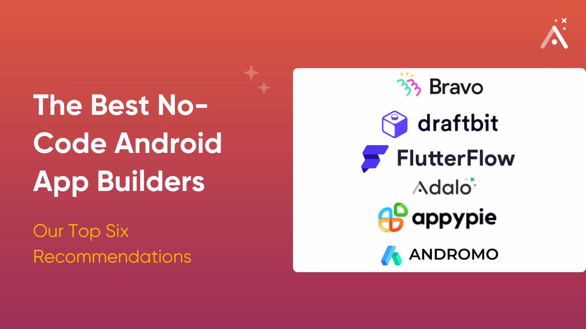 Os 6 melhores criadores de aplicativos Android sem código