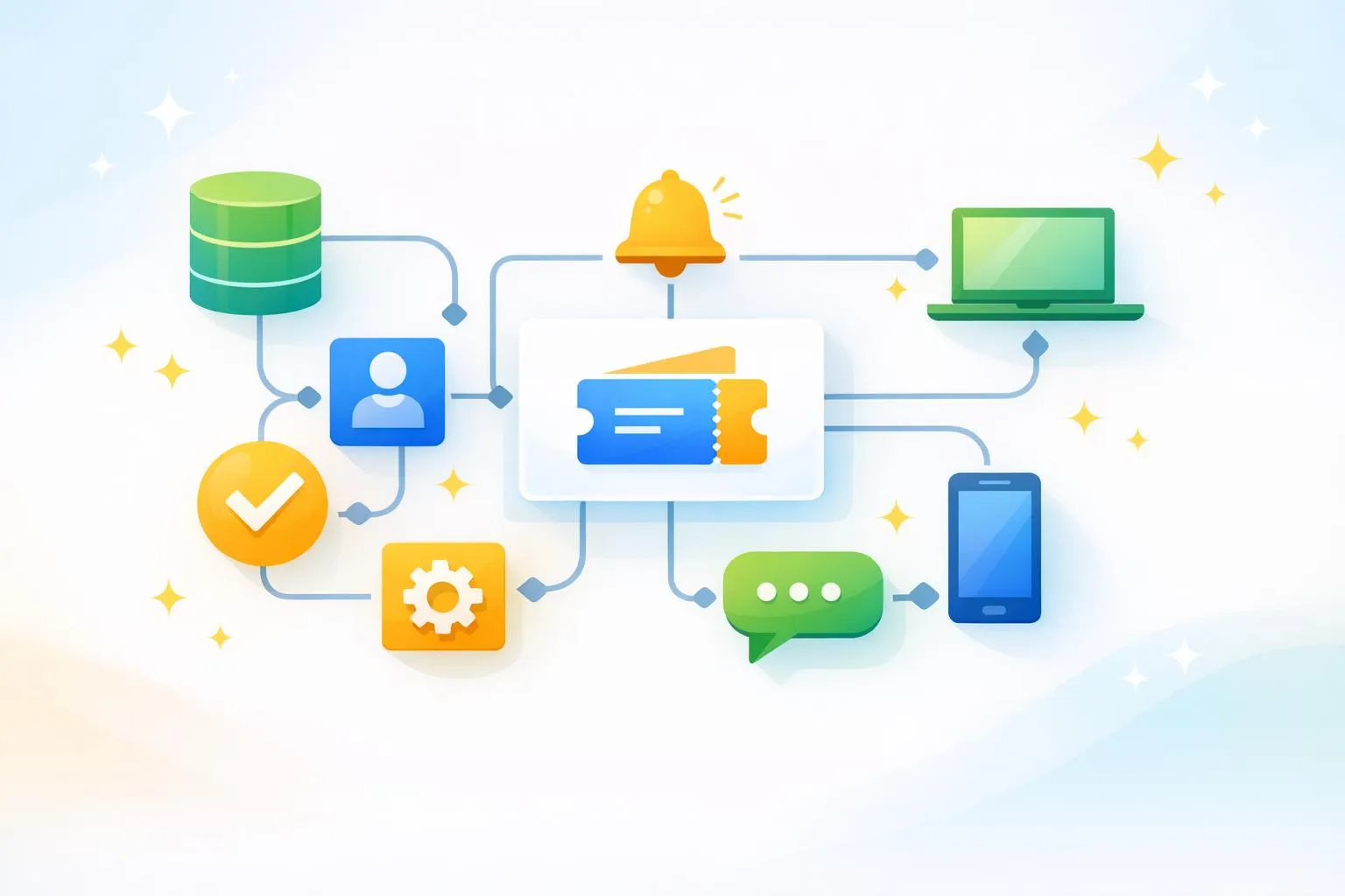 Crie um sistema de emissão de bilhetes sem código em 3 dias