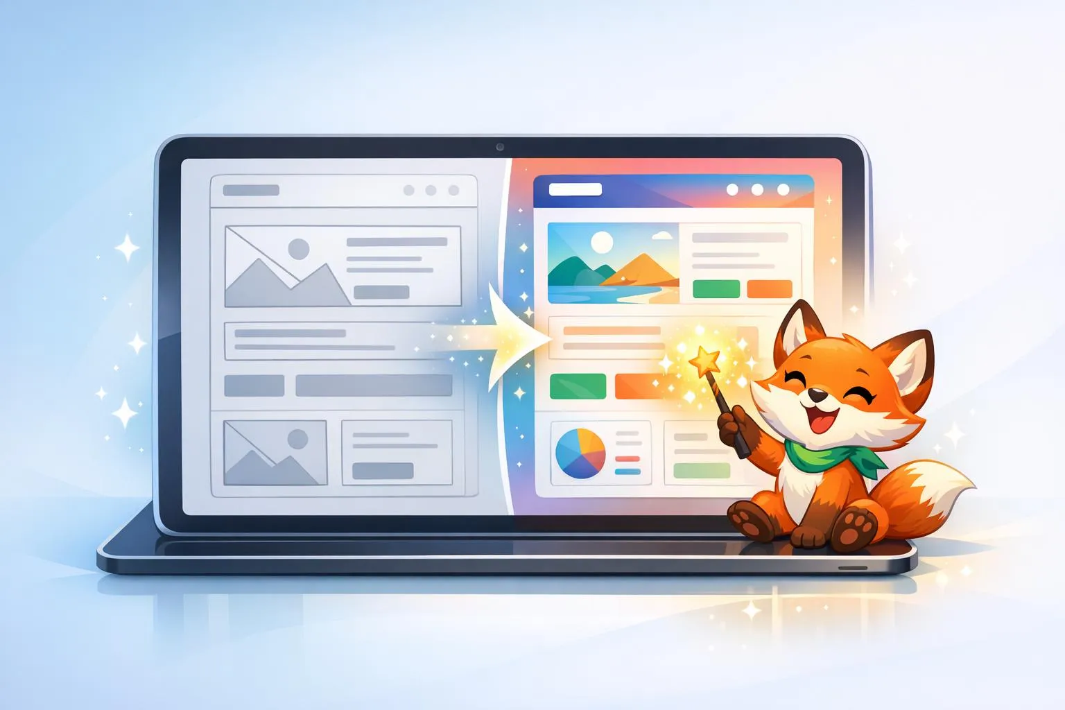Ferramenta de conversão de wireframe para design