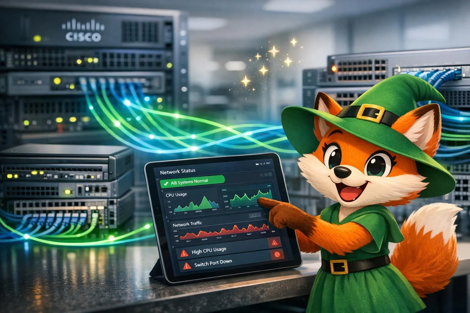 Como criar um aplicativo para monitorar hardware CISCO, incluindo servidores e switches?