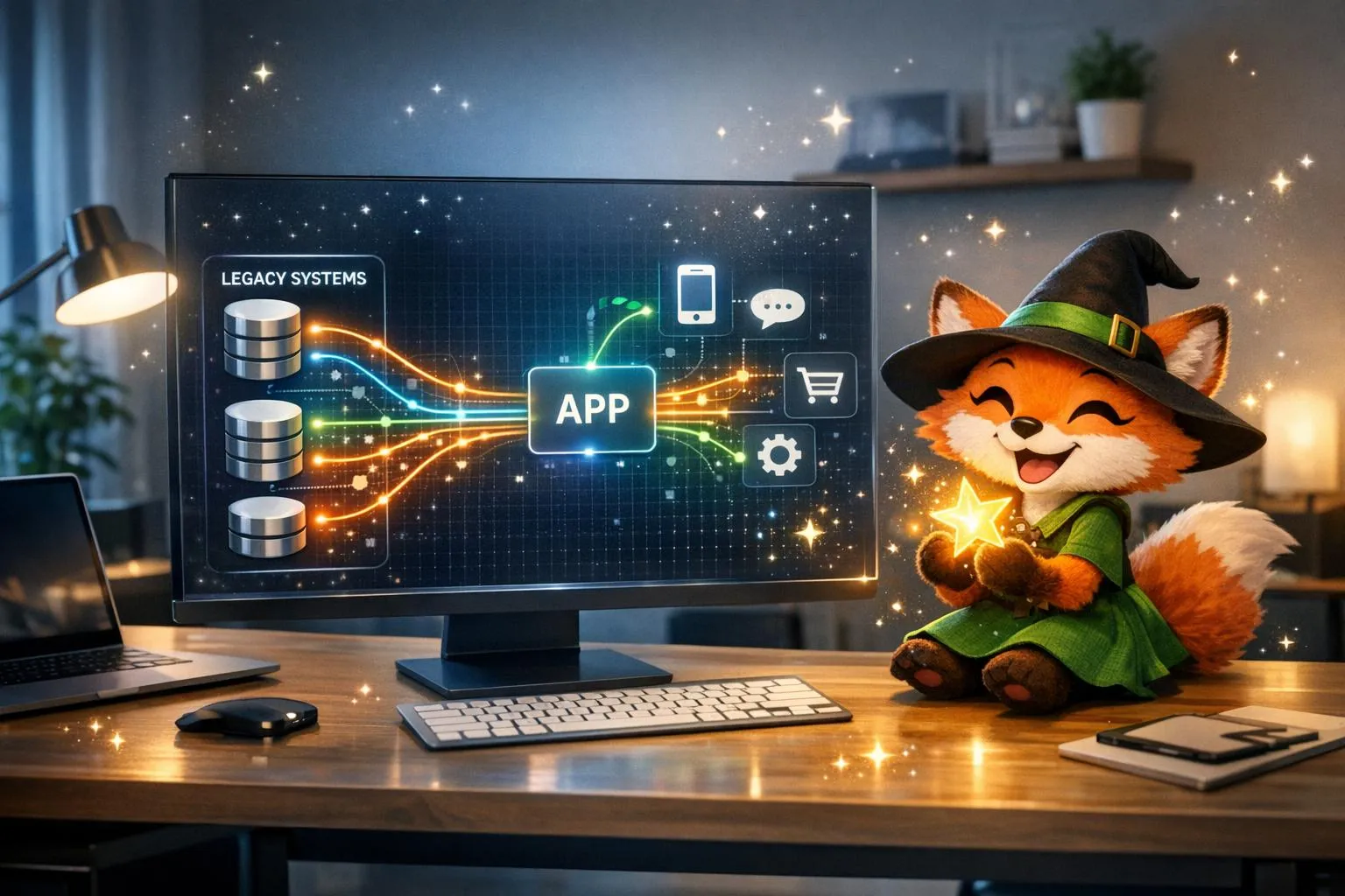 Como criar um aplicativo que incorpore dados de qualquer sistema legado?