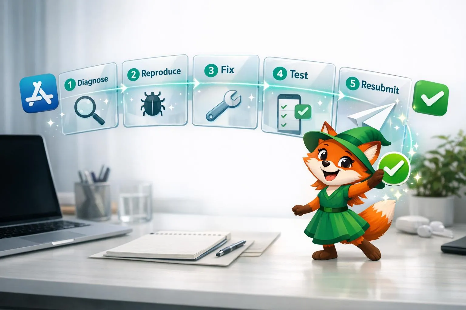 Como corrigir rejeições da App Store passo a passo