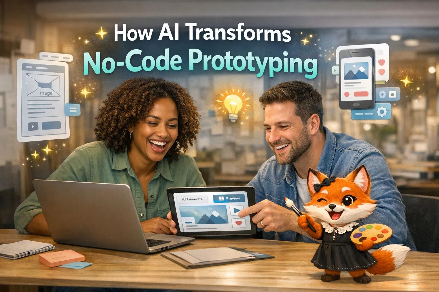 Como a IA transforma a prototipagem sem código