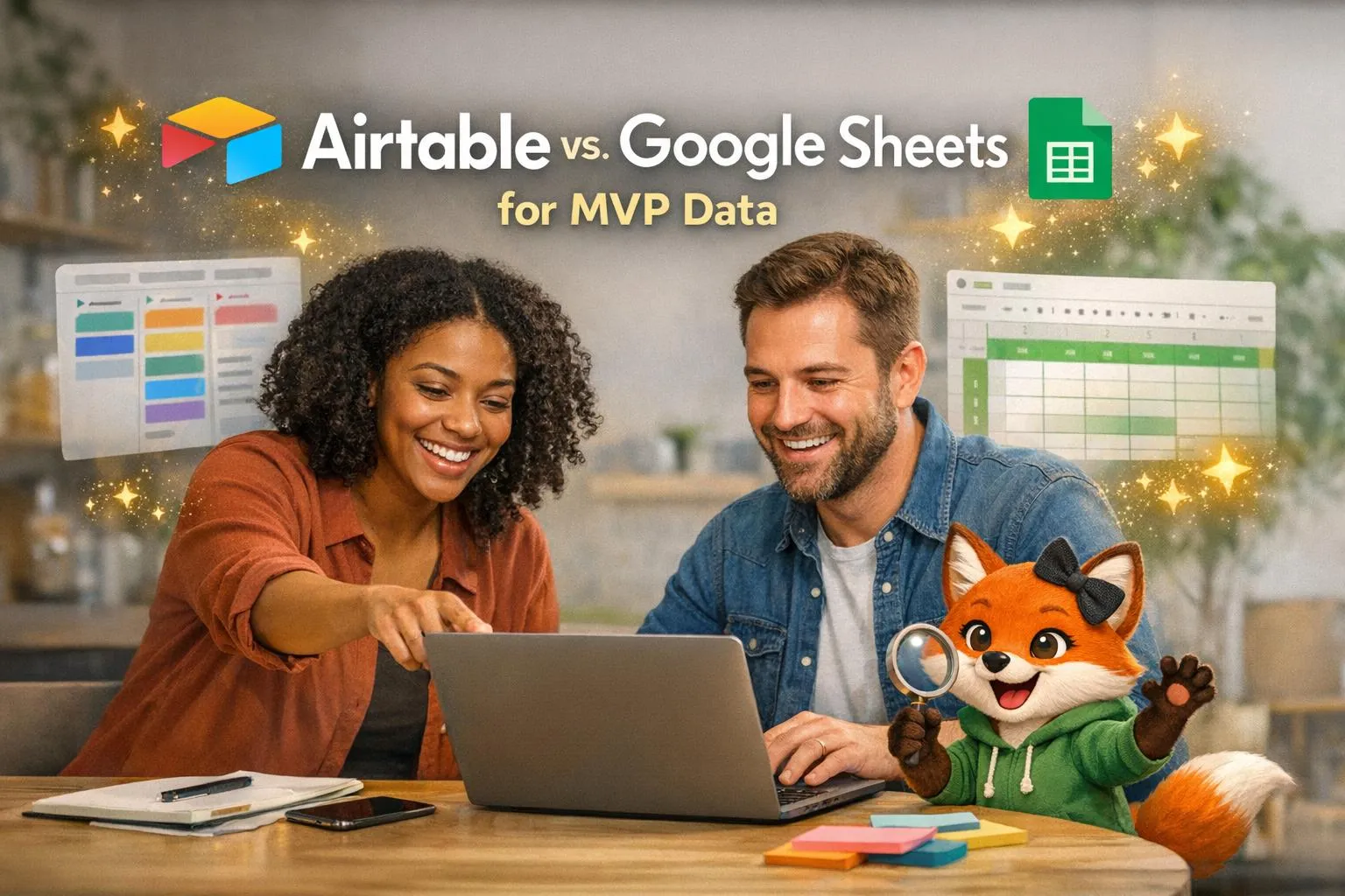 Airtable vs. Google Sheets para dados MVP