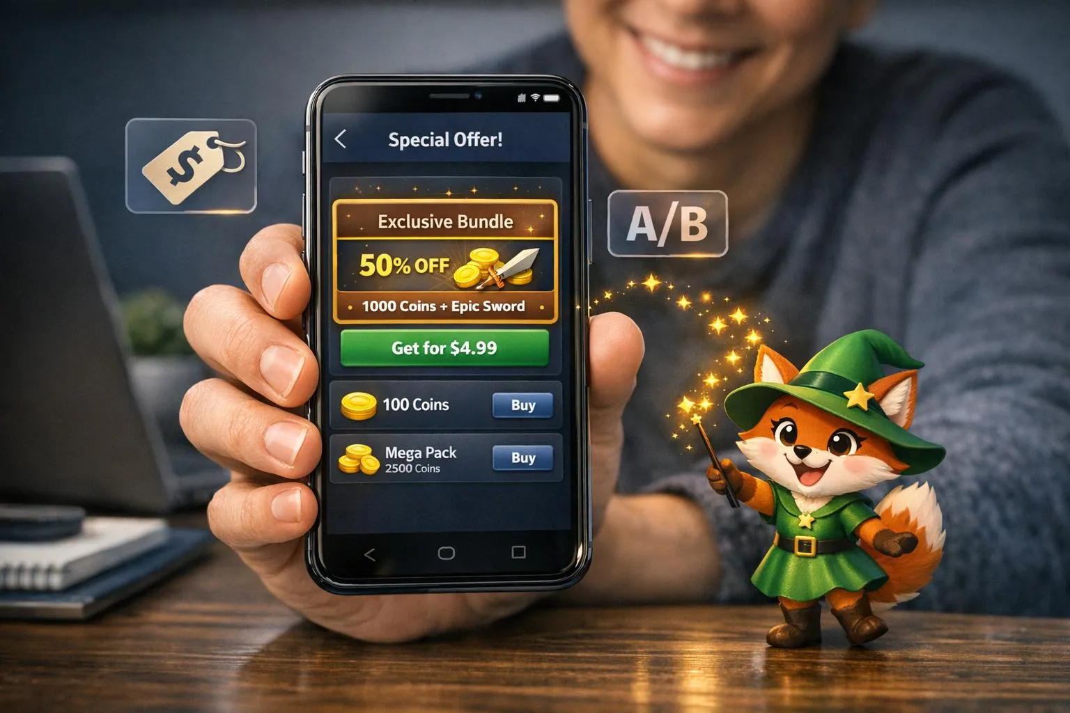 Otimizando compras no aplicativo com dados comportamentais