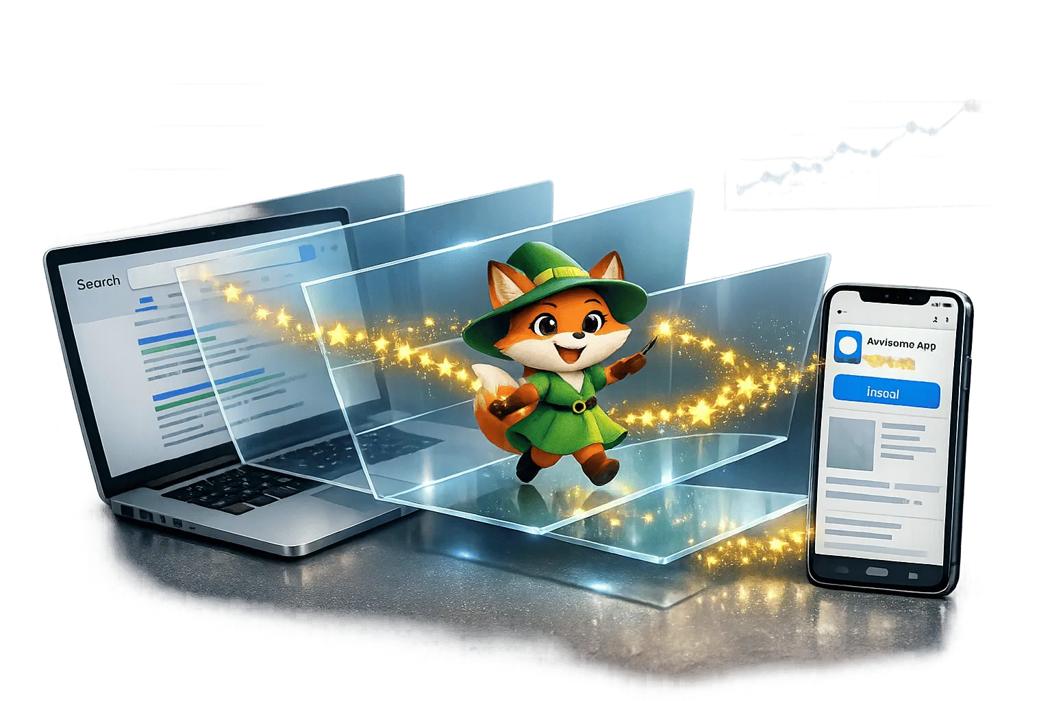 Tráfego da Web para downloads de aplicativos: Link SEO-ASO