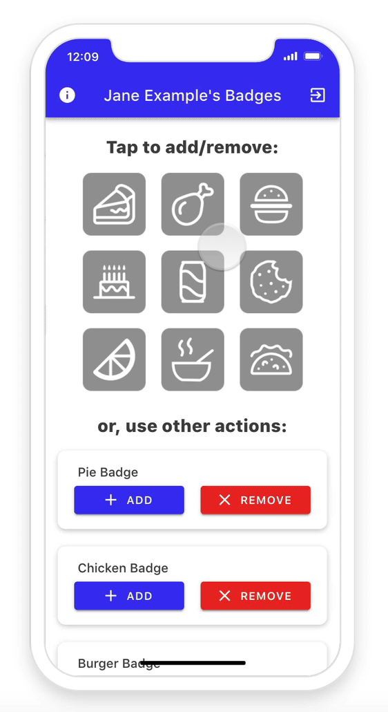 Pré-visualização do Sistema de Emblemas