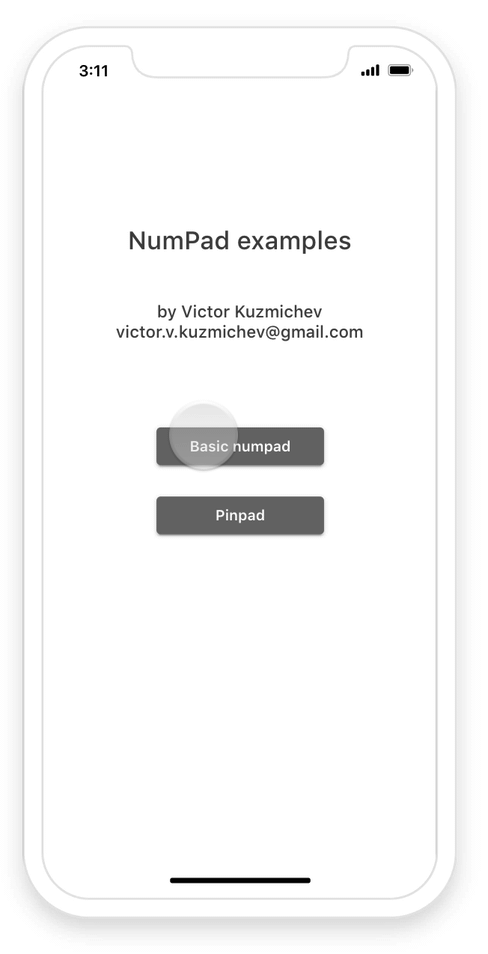 Pré-visualização do teclado numérico e do teclado de PIN