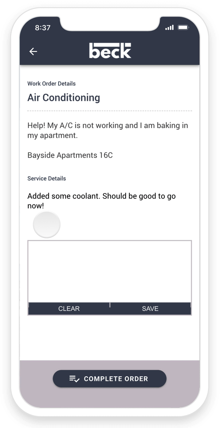 Pré-visualização do componente de assinatura