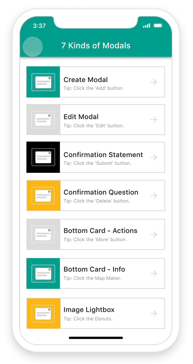 Pré-visualização de janelas modais e pop-ups