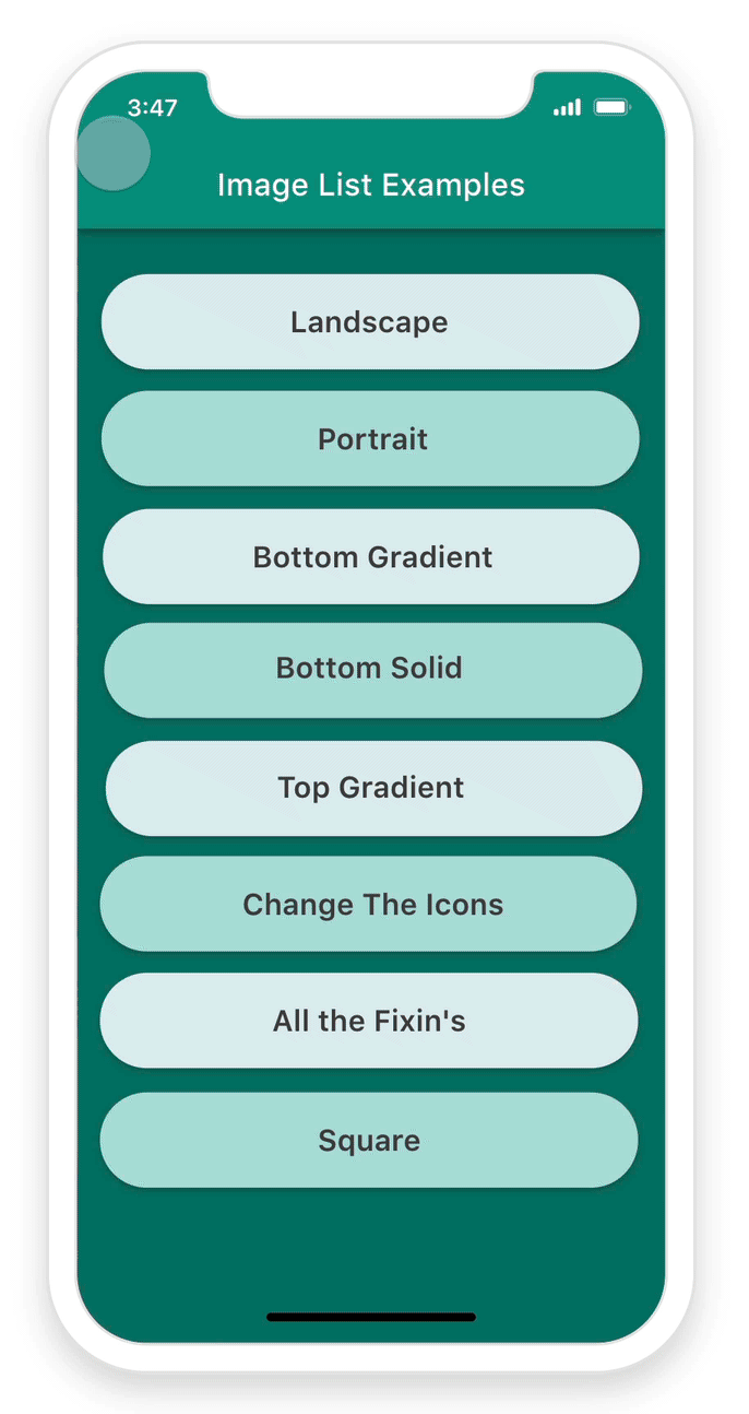 Pré-visualização de cartões horizontais